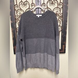 Calvin Klein grey block knit sweater